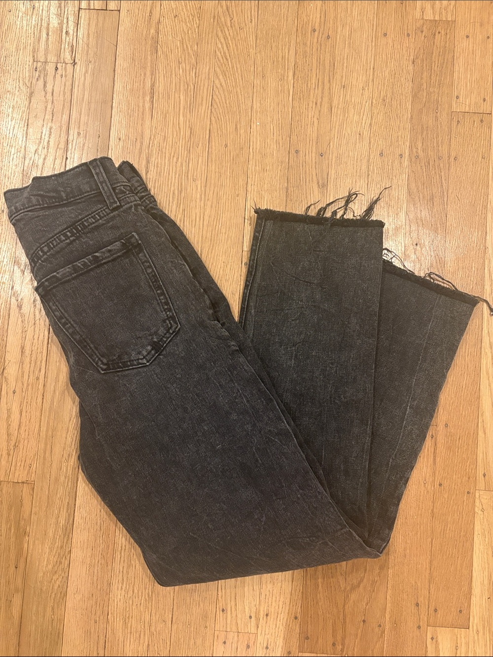 Black Distressed Teen Jeans